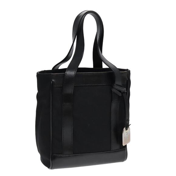 GUCCI Hand Bag Nylon Leather Black Silver 000 2854 0500 5 - Picture 1 of 16